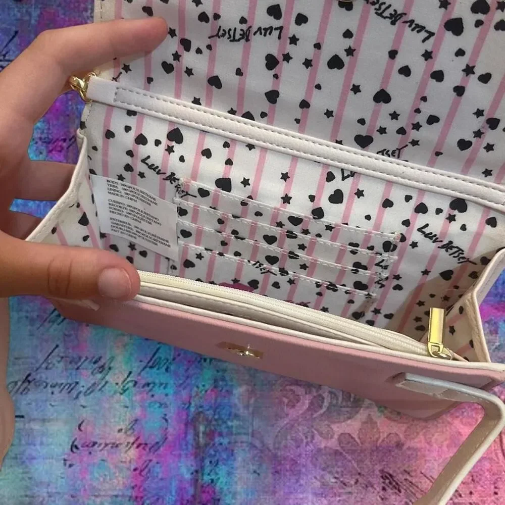 Betsey-johnson Women's Pink and White Bag